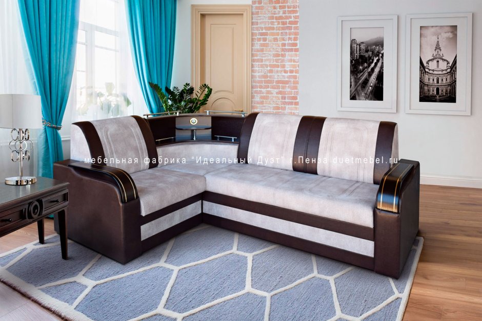 Угловой диван в интерьере