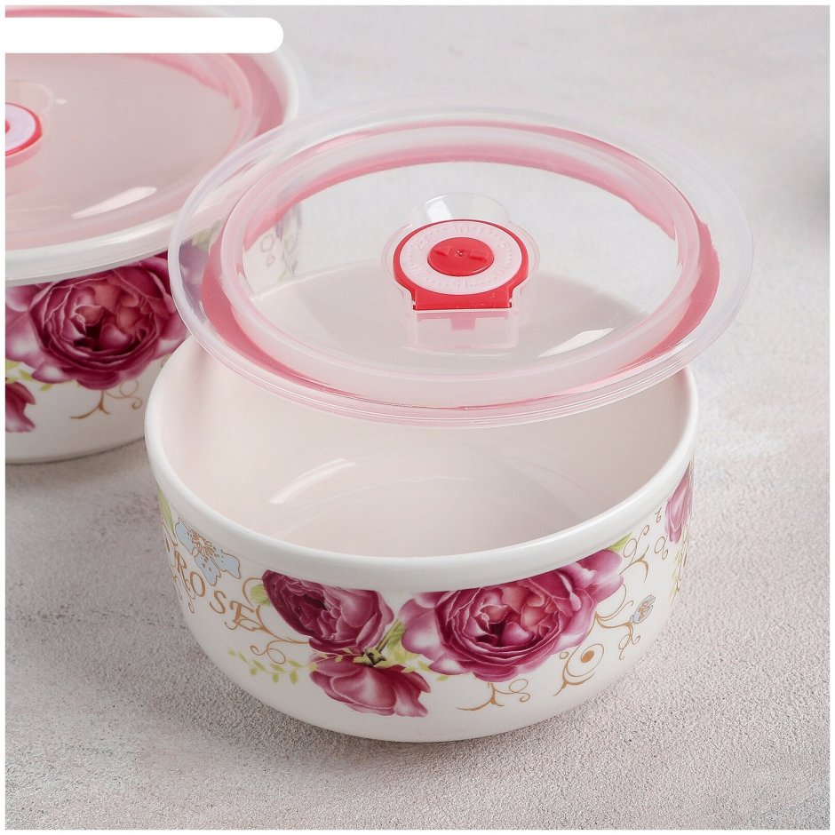 Набор контейнеров 3шт с вакуумной крышкой "Love" Guffman