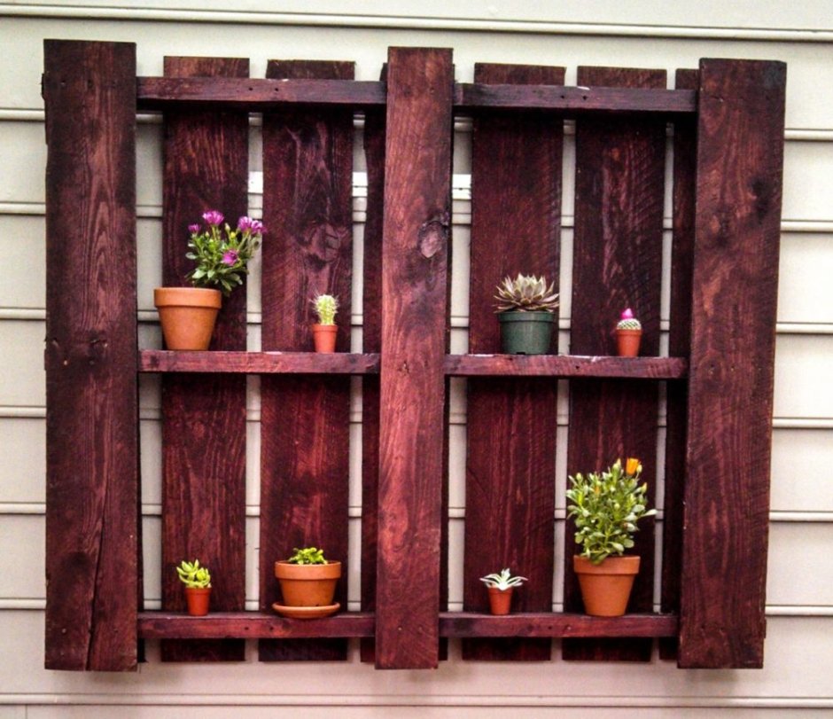 Этажерка для цветов из поддонов