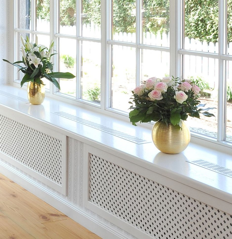 Подоконник с экраном для батареи