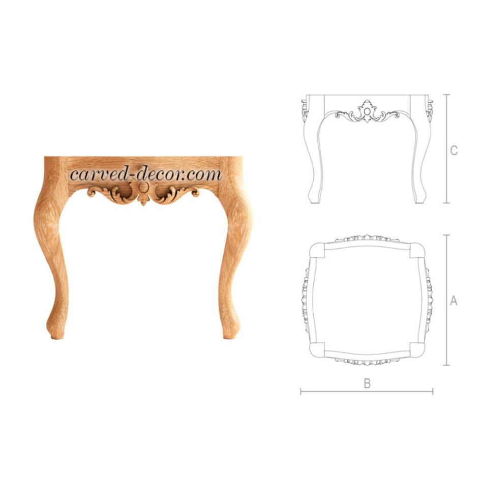 Резные табуретки из дерева