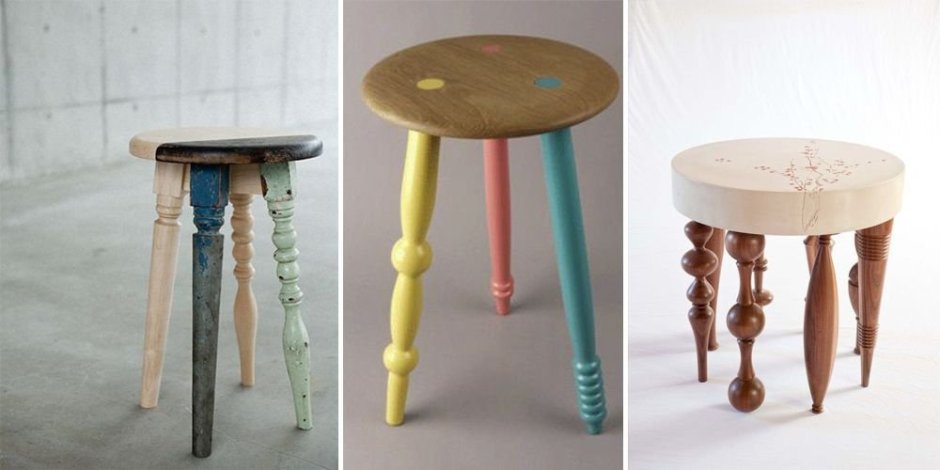 Столы с точеными ножками из дерева