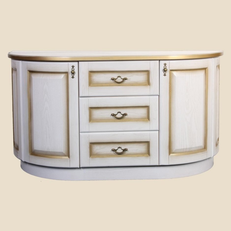 ТВ комод полукруглый белый