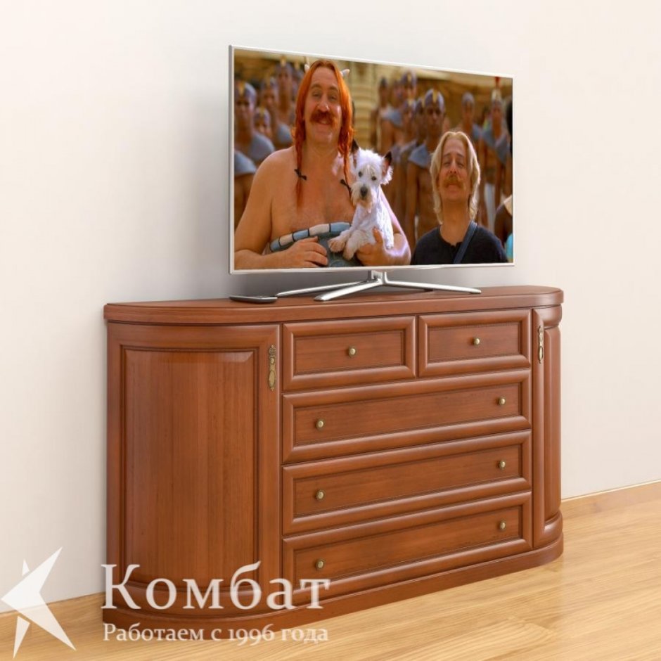 Комод с закругленными углами в гостиную