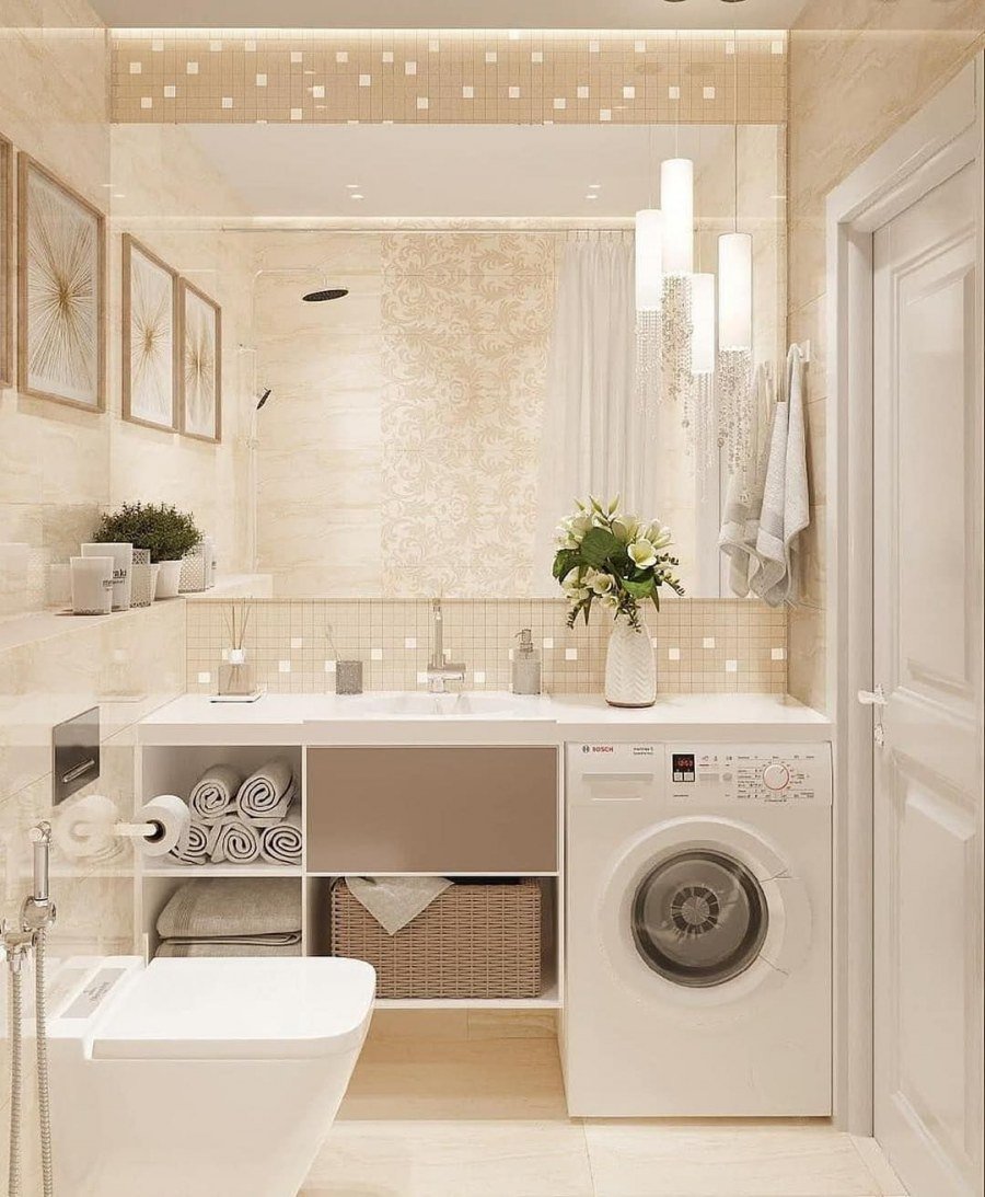 Светлая ванная