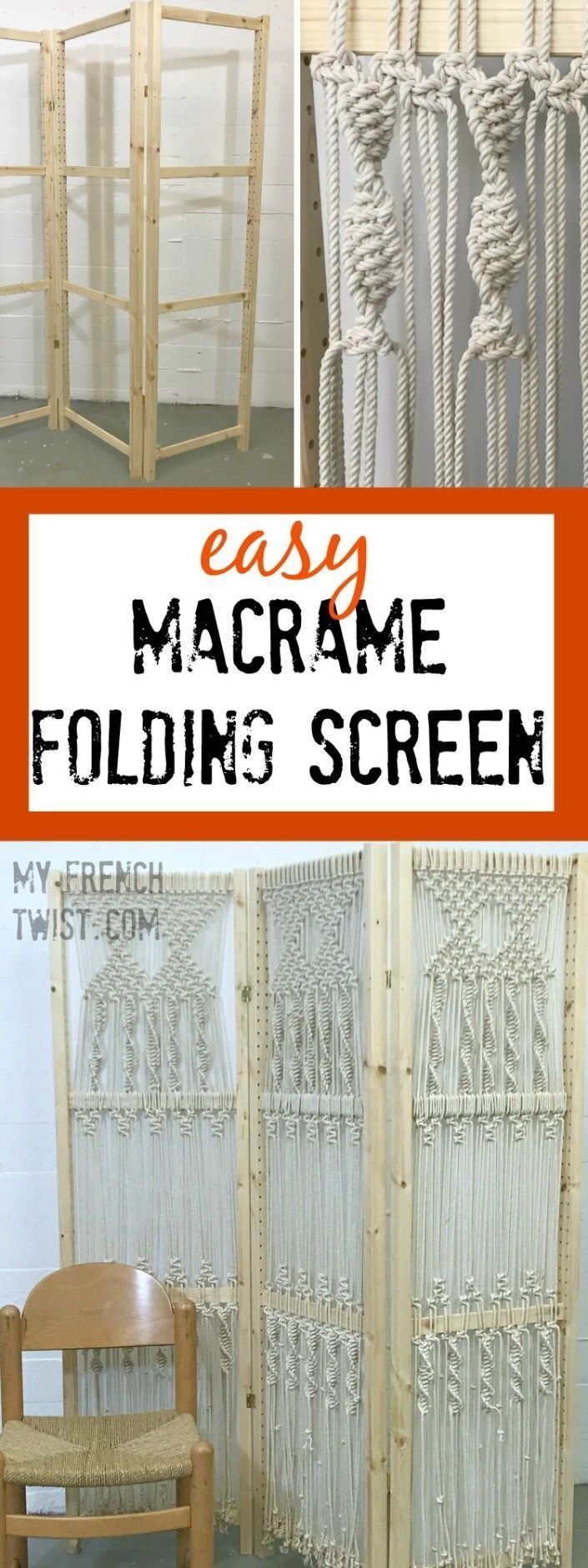 Ширма-перегородка макраме