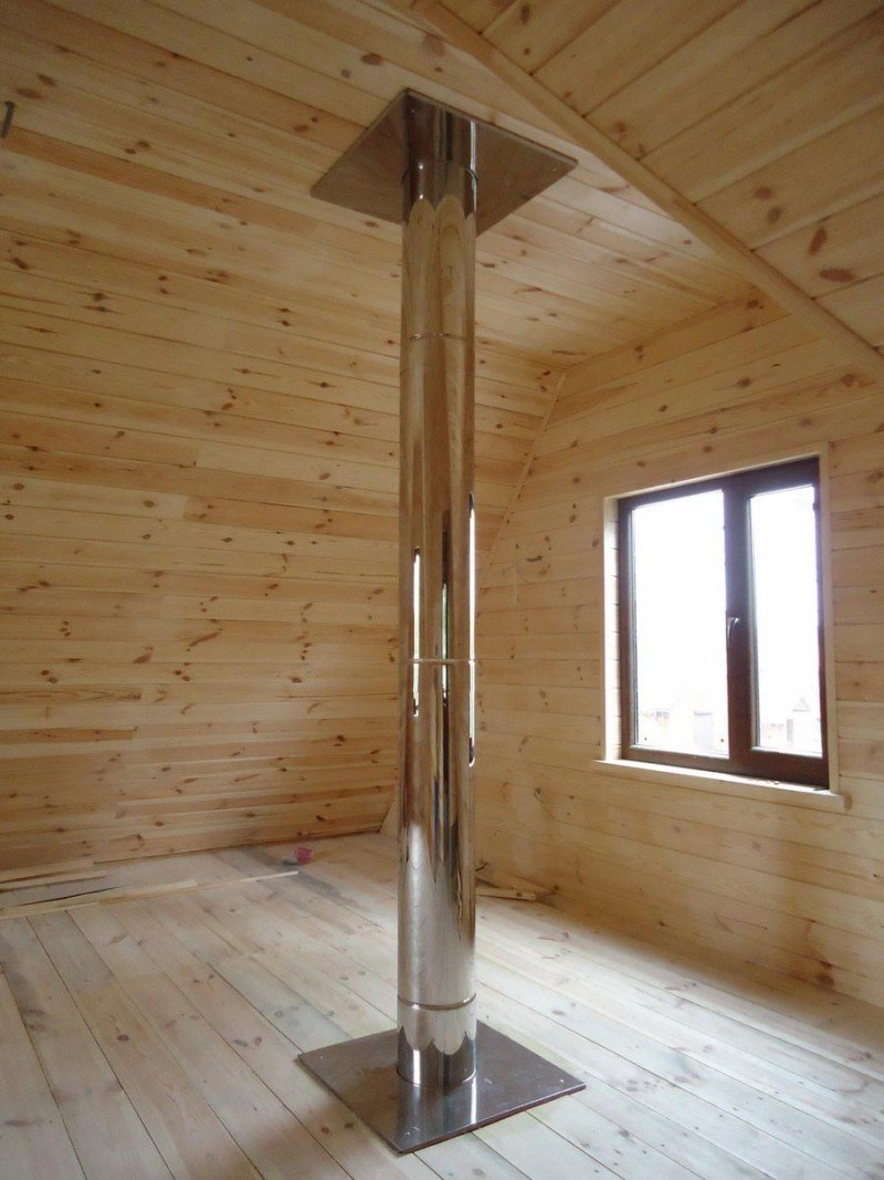 Дымоход одностенный 1м 210 мм