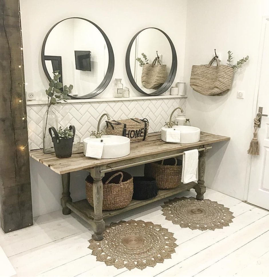 Туалет в стиле бохо