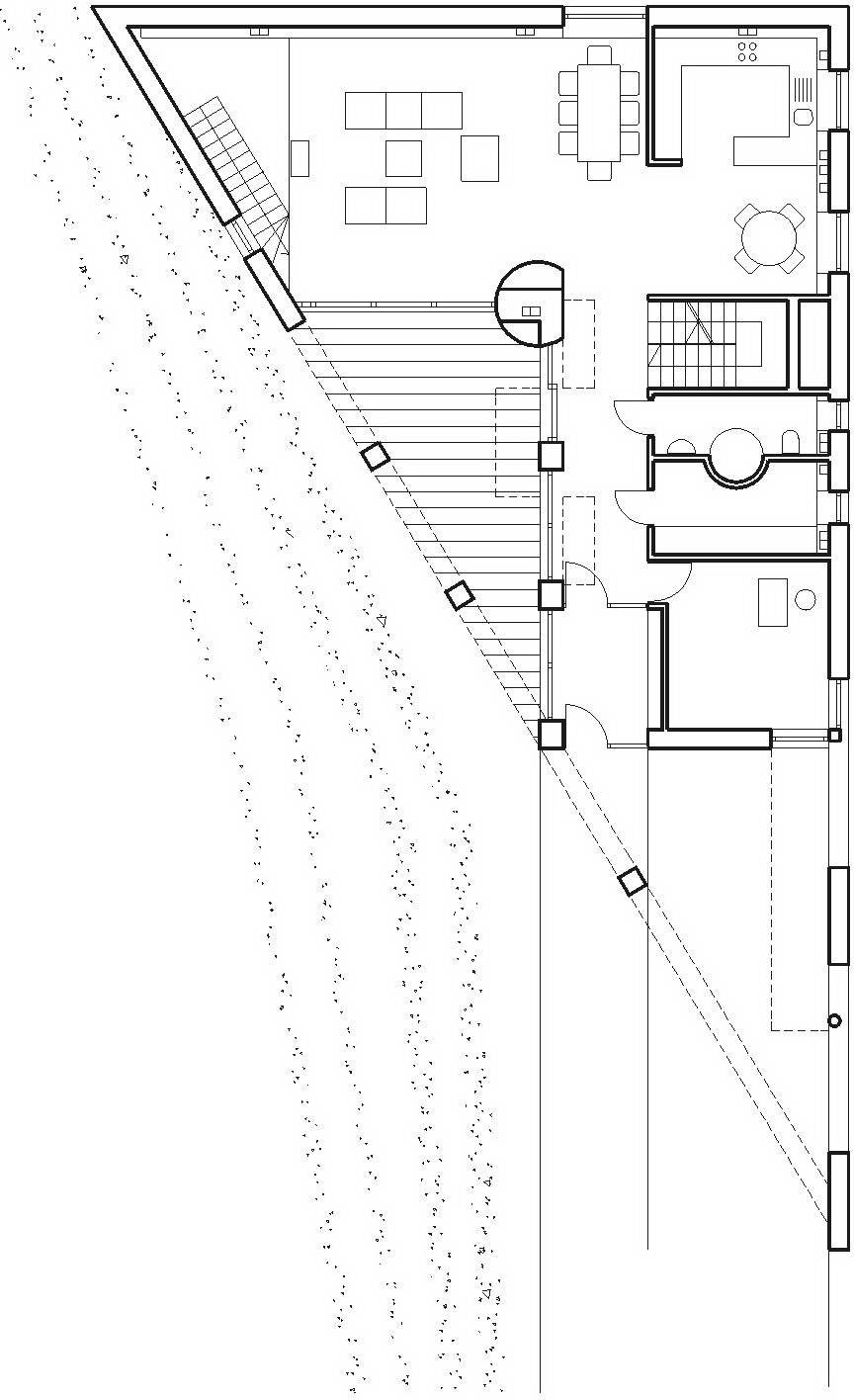 Треугольный дом план