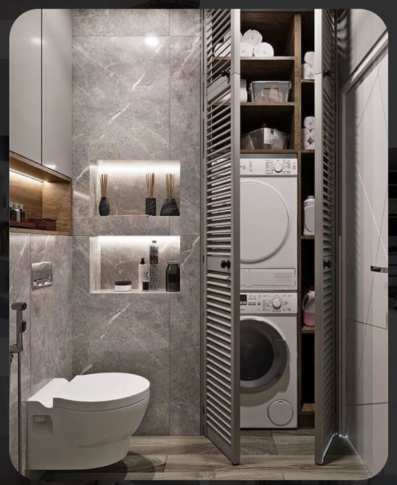 Гостевой санузел с постирочной