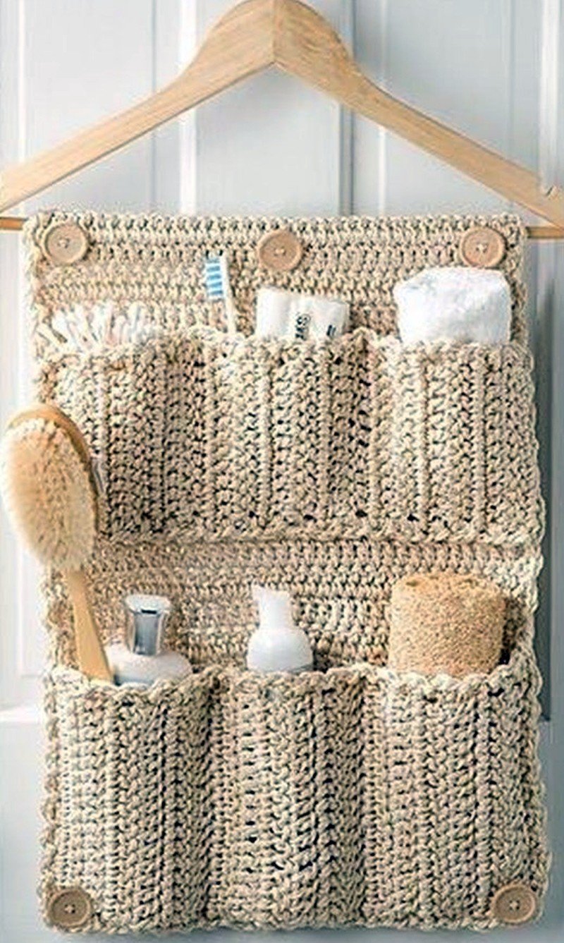 Вязаный органайзер для мелочей