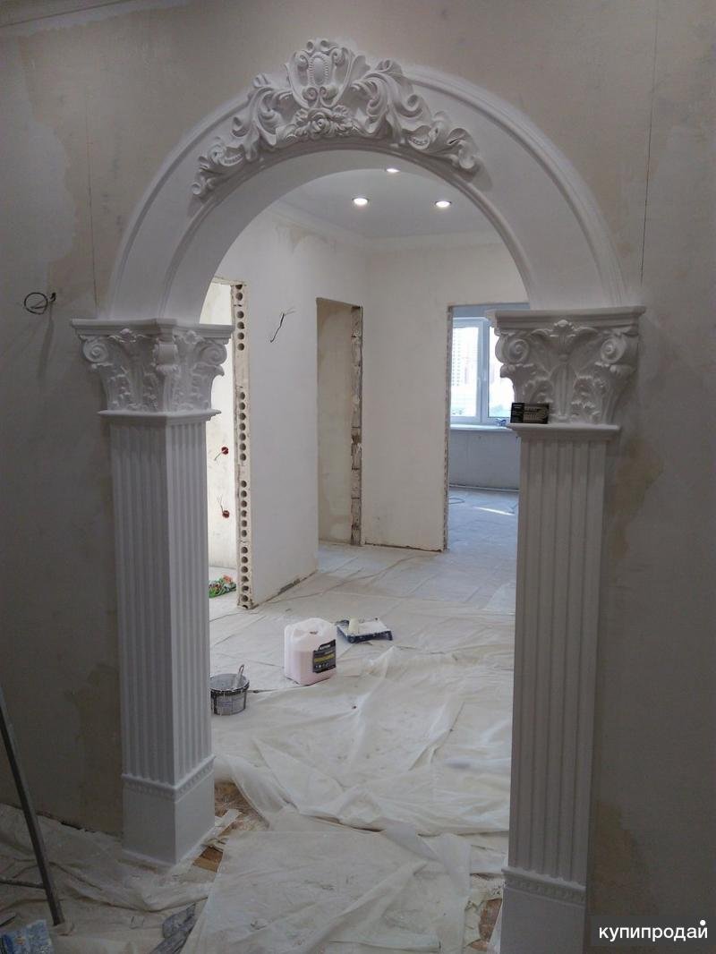 Гипсовые арки с колоннами