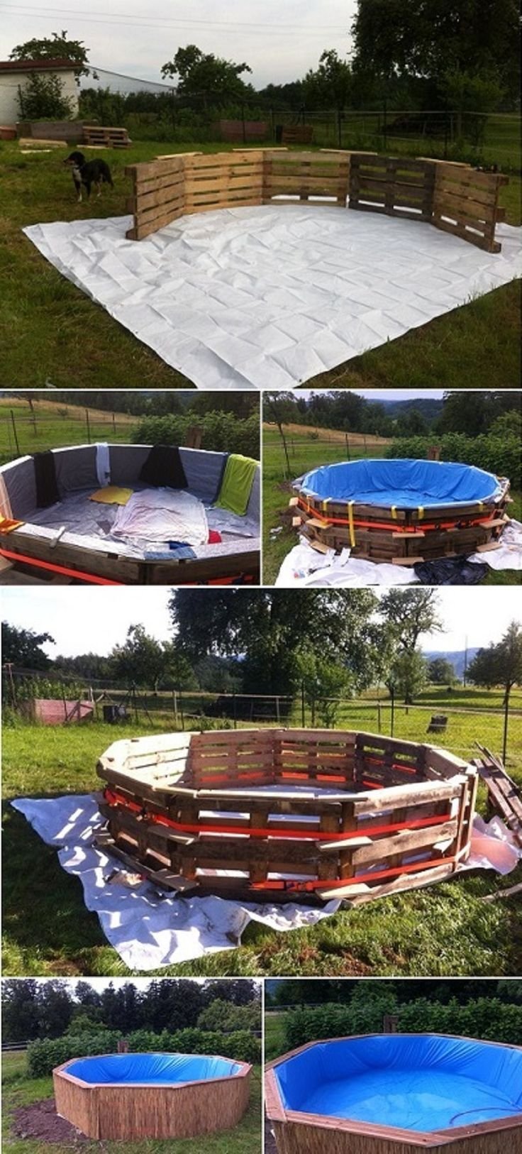 Бассейн из поддонов