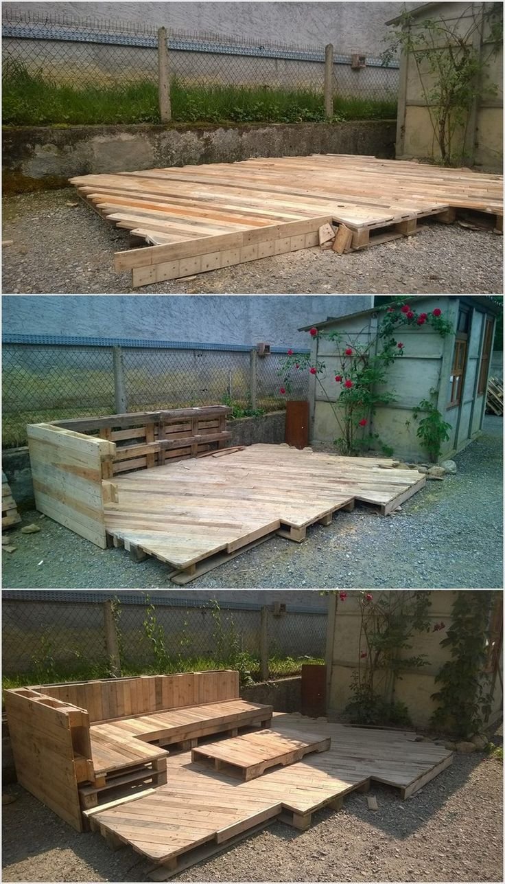 Площадка из поддонов