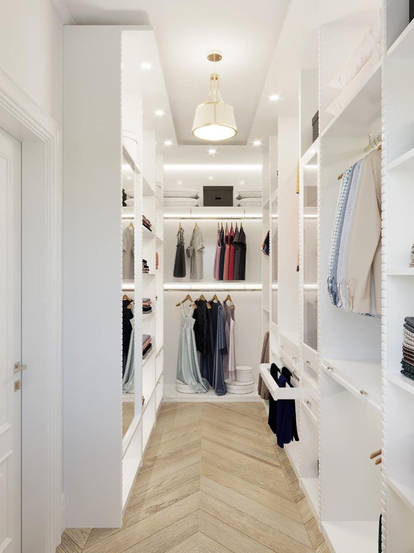 Узкая гардеробная