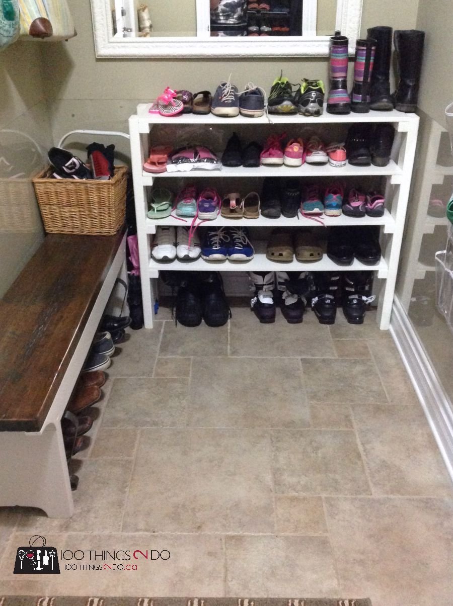 Обувница из труб ПВХ