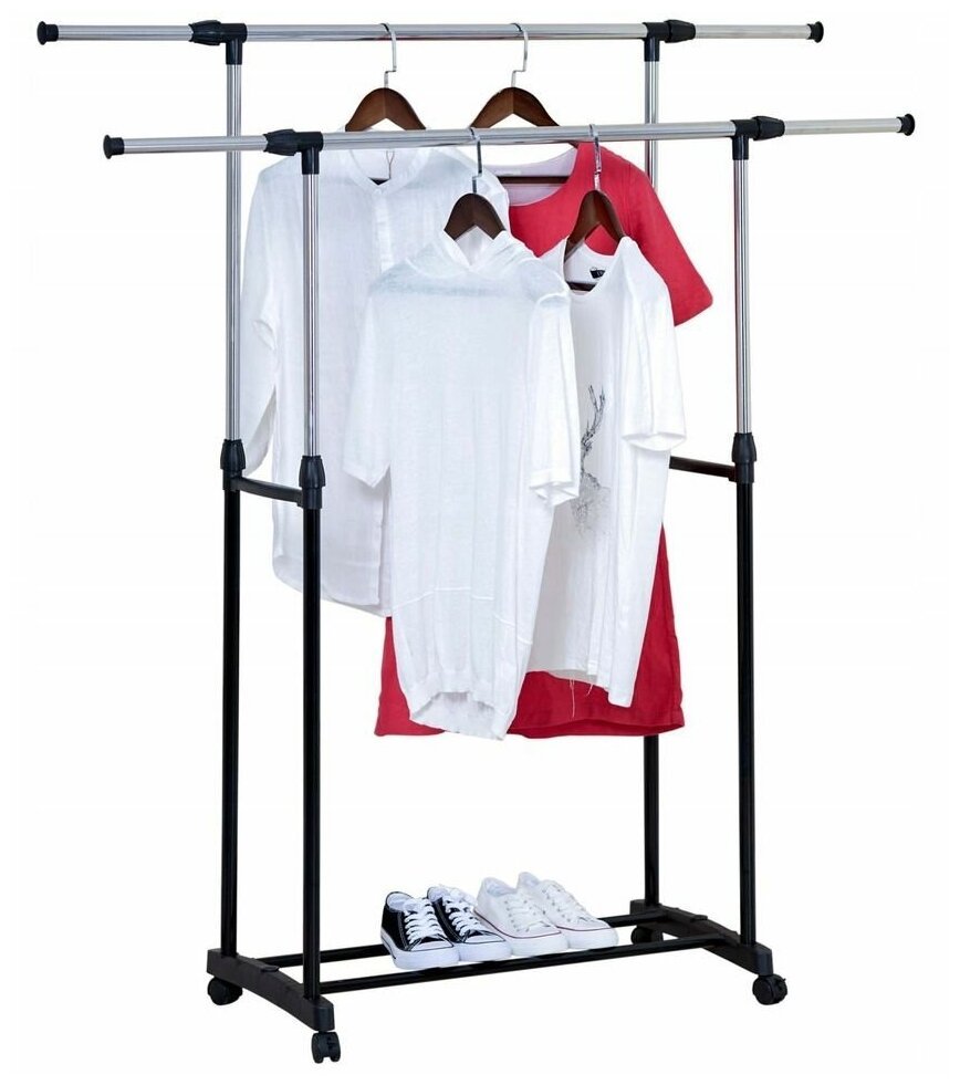 Металлическая вешалка гардеробная двойная.YX Hanger 25кг