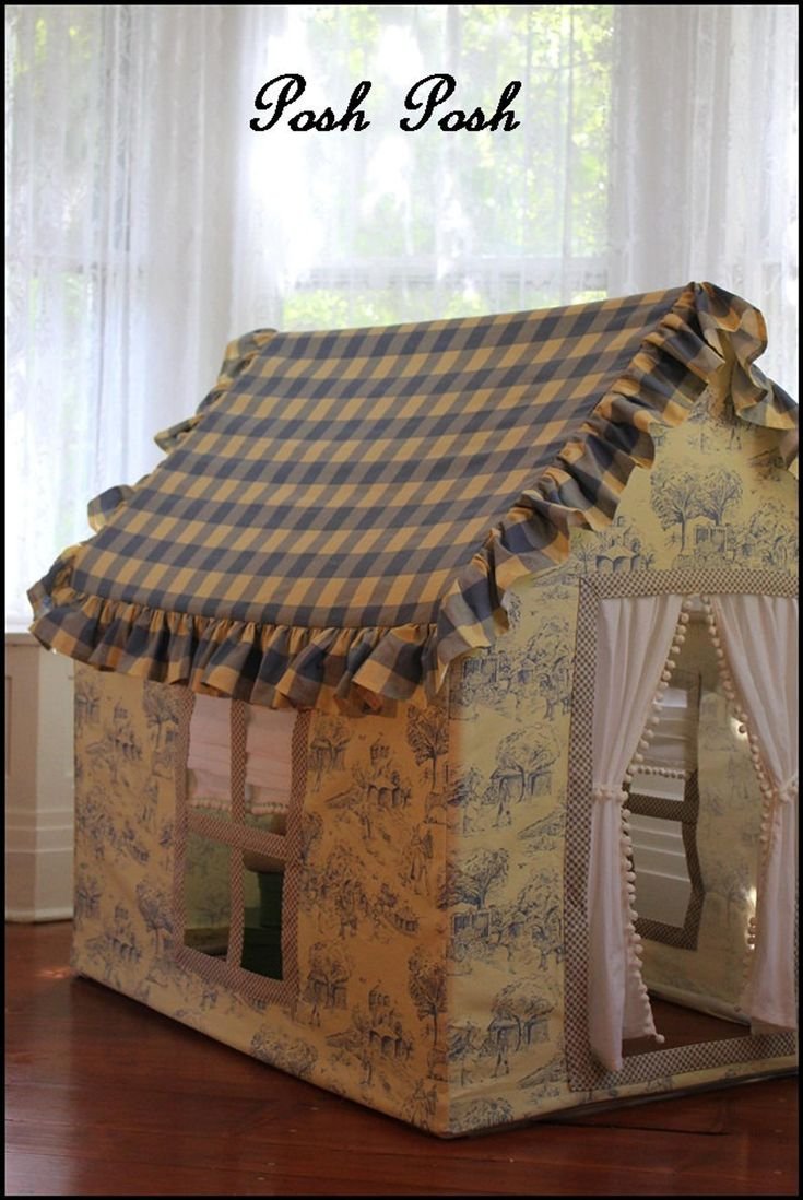 Домик из труб и ткани