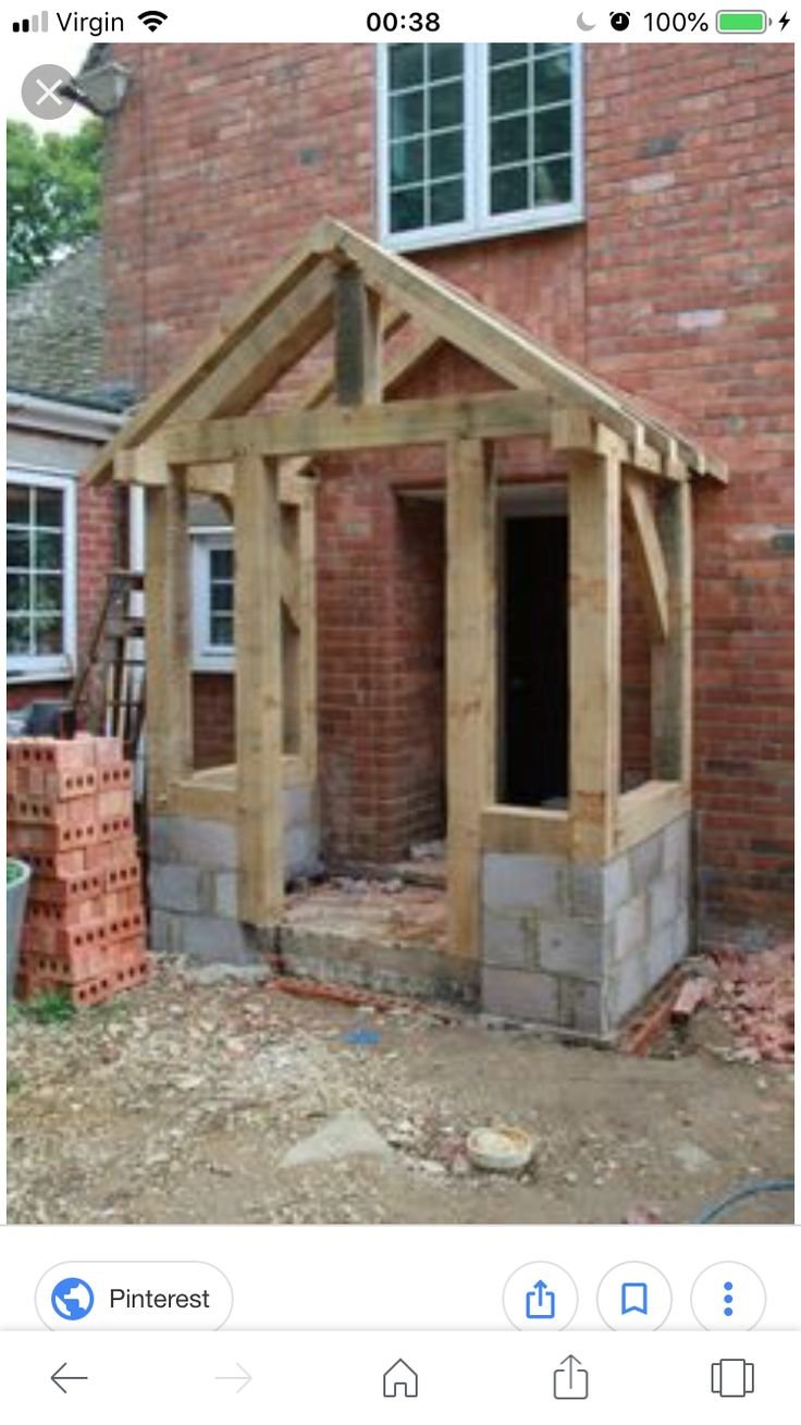 Пристройка тамбура к деревянному дому