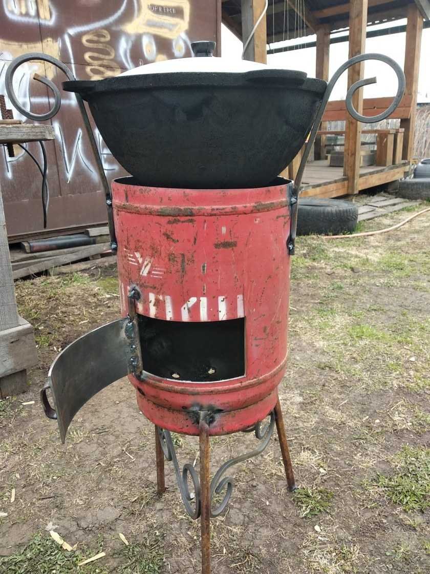 Печь для казана из газового баллона