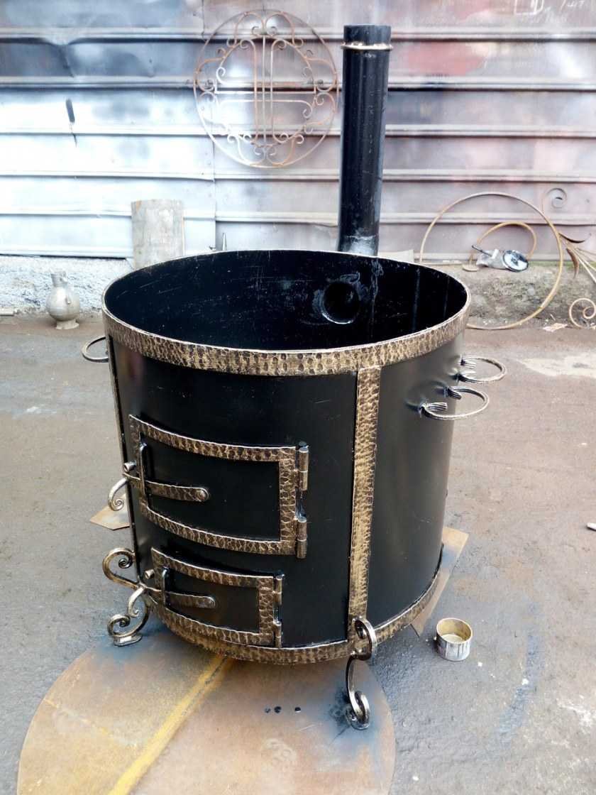 Печи для казана из металла