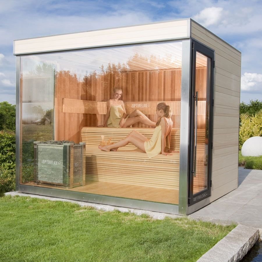 Баня со стеклом