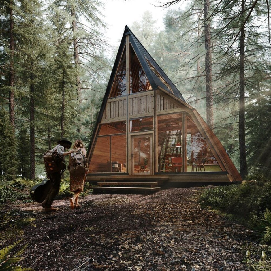 Домик шалаш Манская Заимка