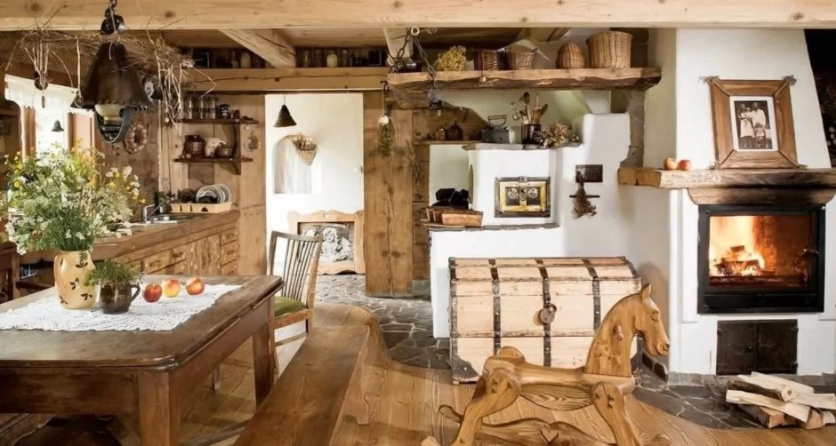 Деревенский стиль в интерьере