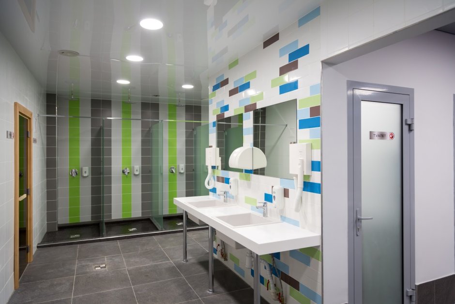 Душевые в спортзалах