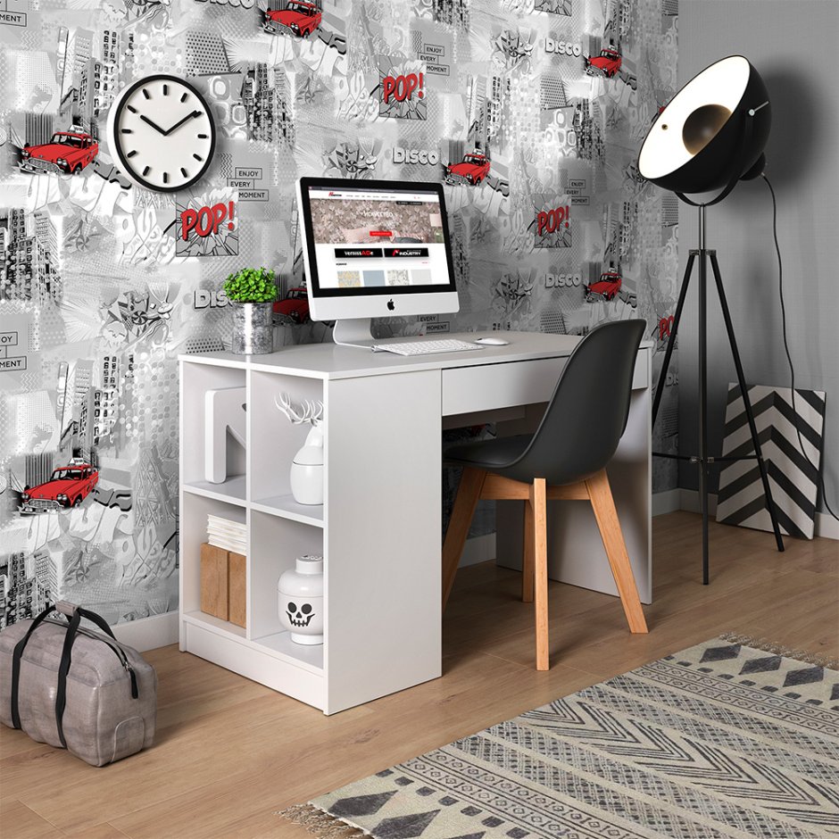 Стол письменный белый с ящиками икеа