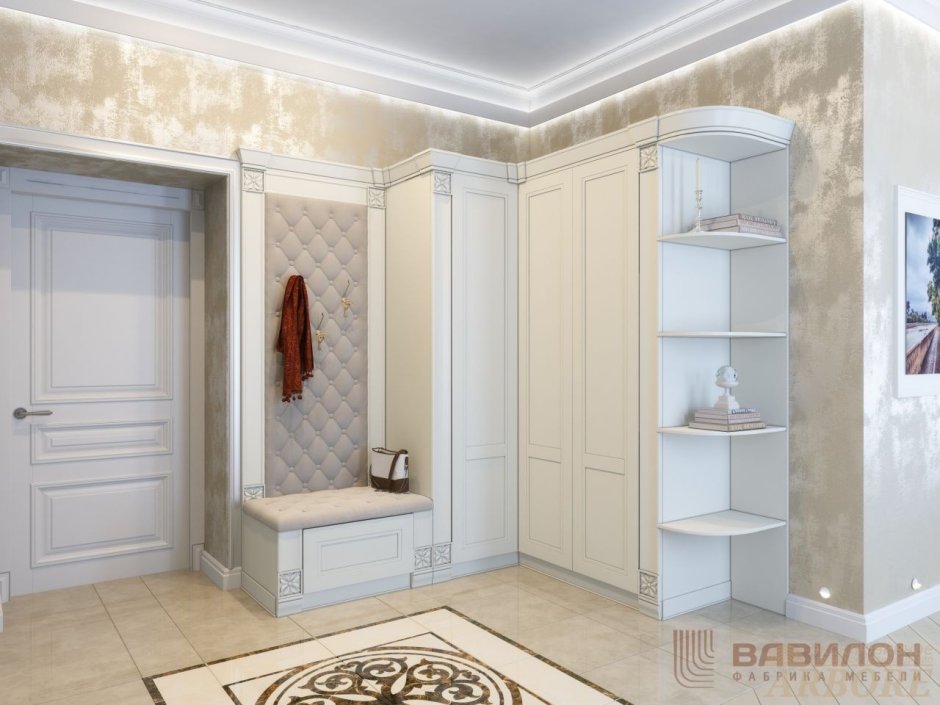 Шкаф прихожая "Неоклассика" цвет патина