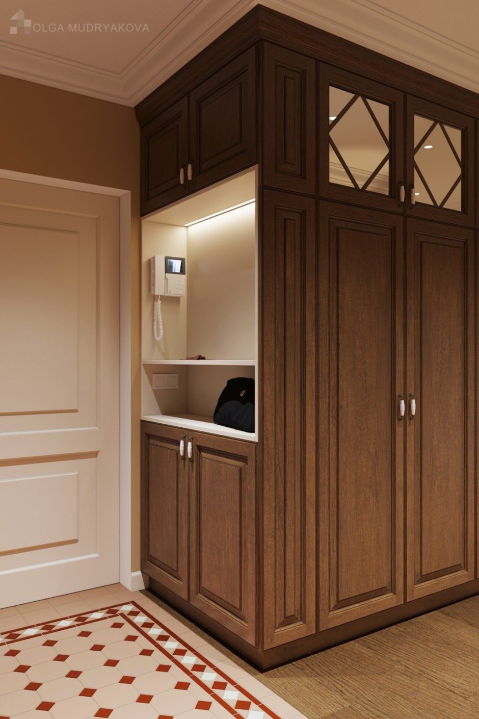 Шкаф в квадратную прихожую