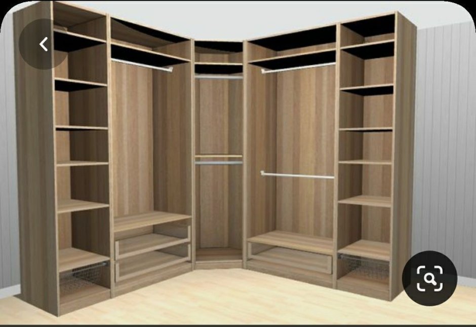 Угловой модуль для гардеробной