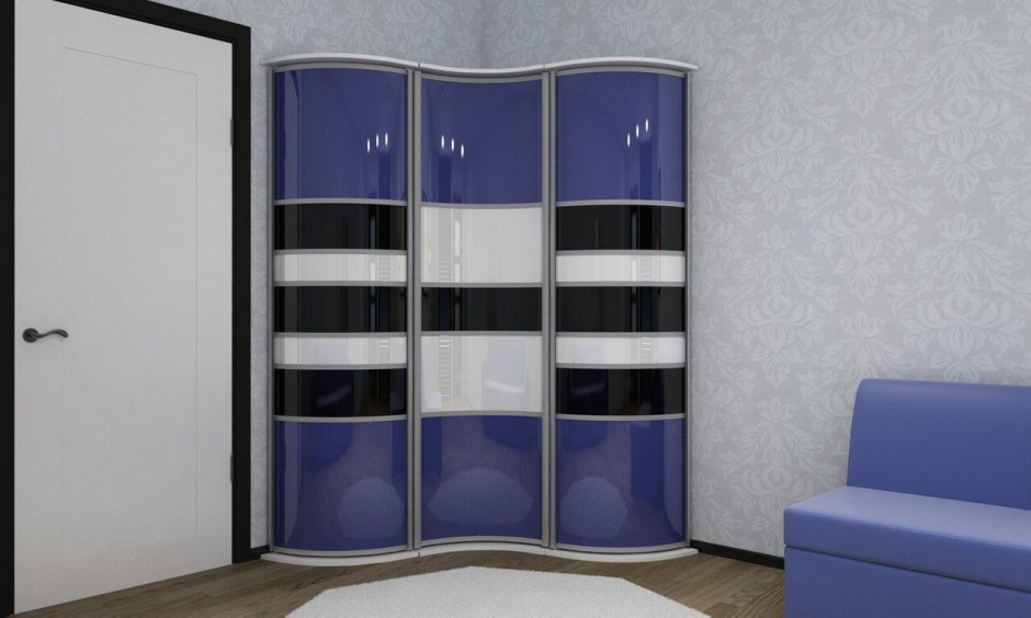 Шкаф угловой радиусный Меридиан Люкс 15