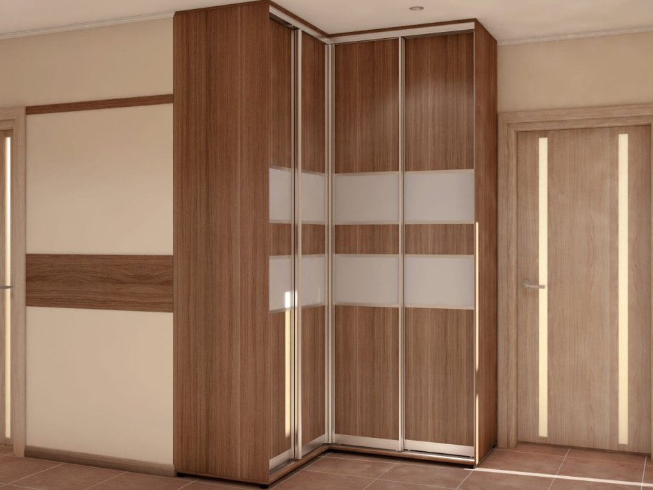 Угловой шкаф-купе в прихожую