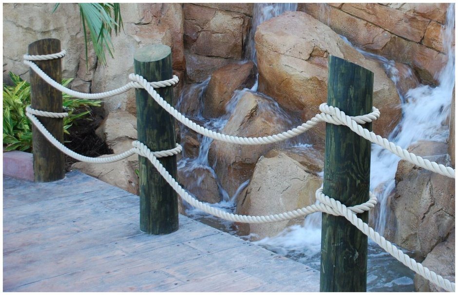 Ограждение из каната