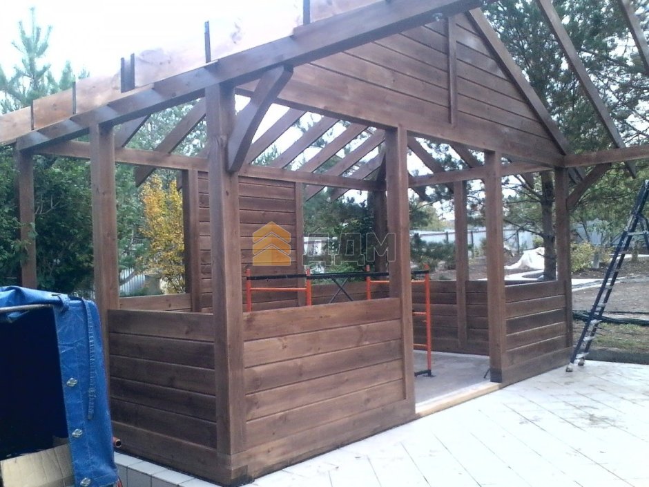 Обшивка беседки