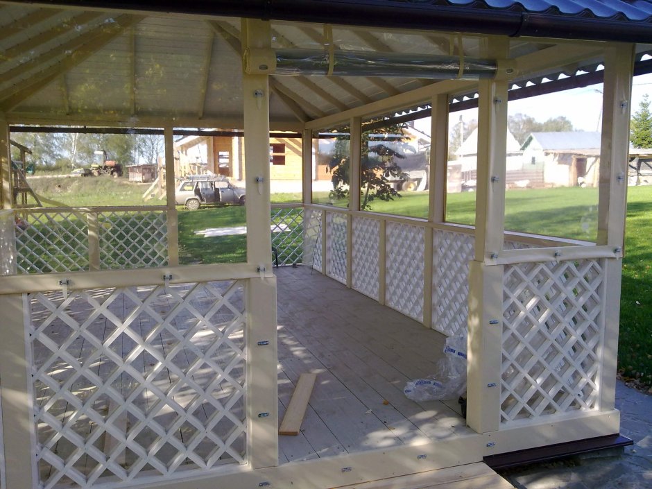 Веранда обшитая поликарбонатом