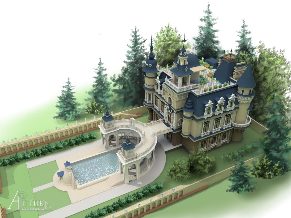Коттедж замок проект