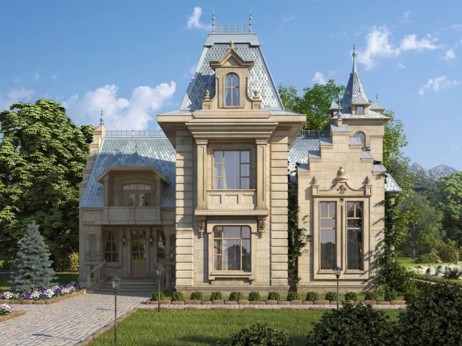 Особняк в стиле Ампир с башенками