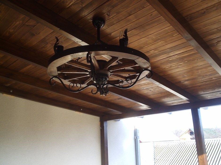 Люстра под деревянный потолок