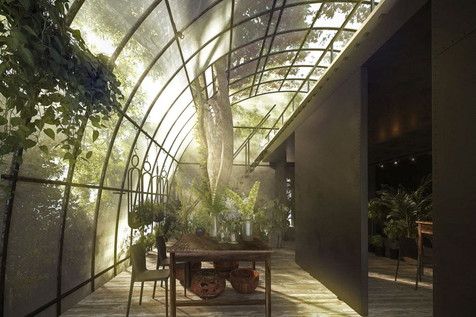 Оранжерея в современном стиле