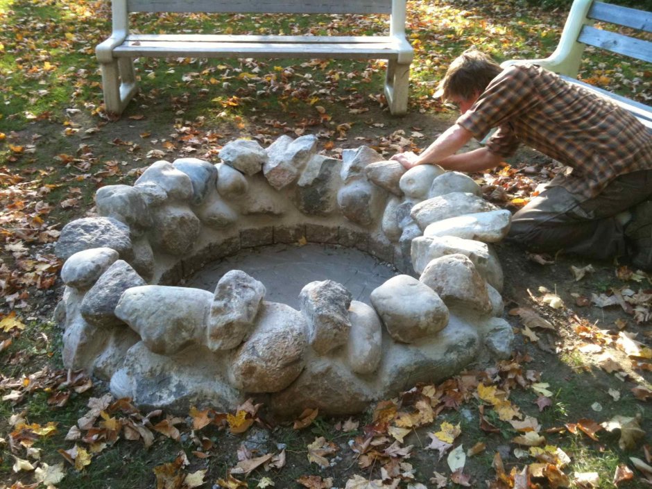 Кострище из камня своими руками