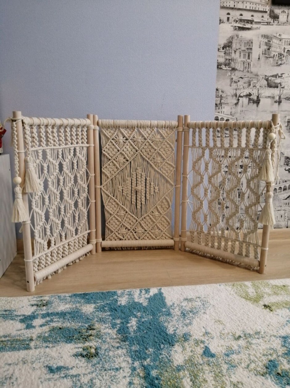 Ширма макраме самый простой способ фото пошагово