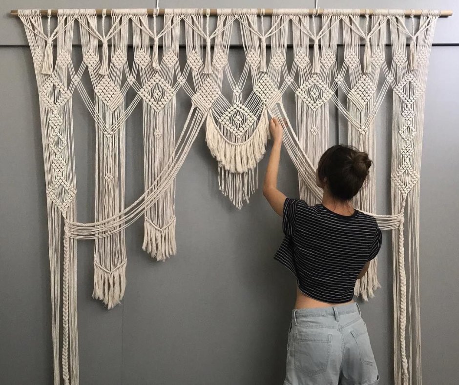 Шторы макраме