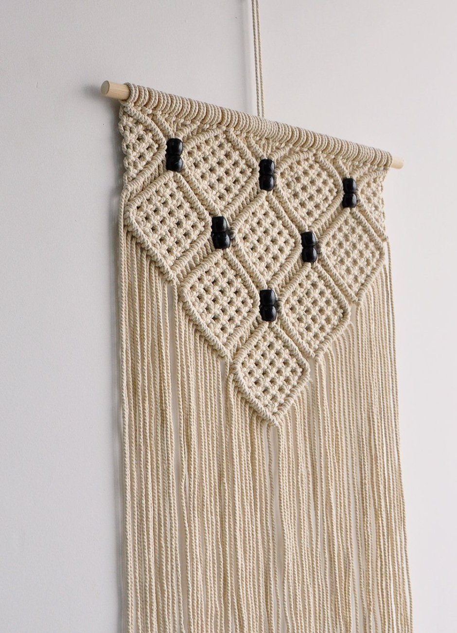 Панно макраме геометрия