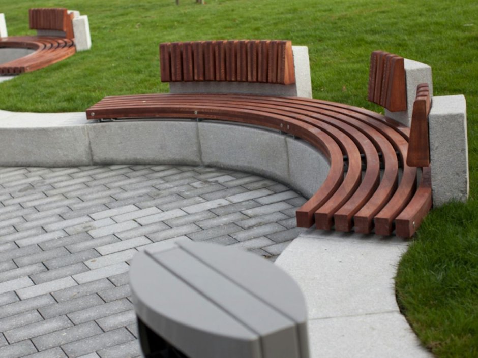 Круглые скамейки бетонные