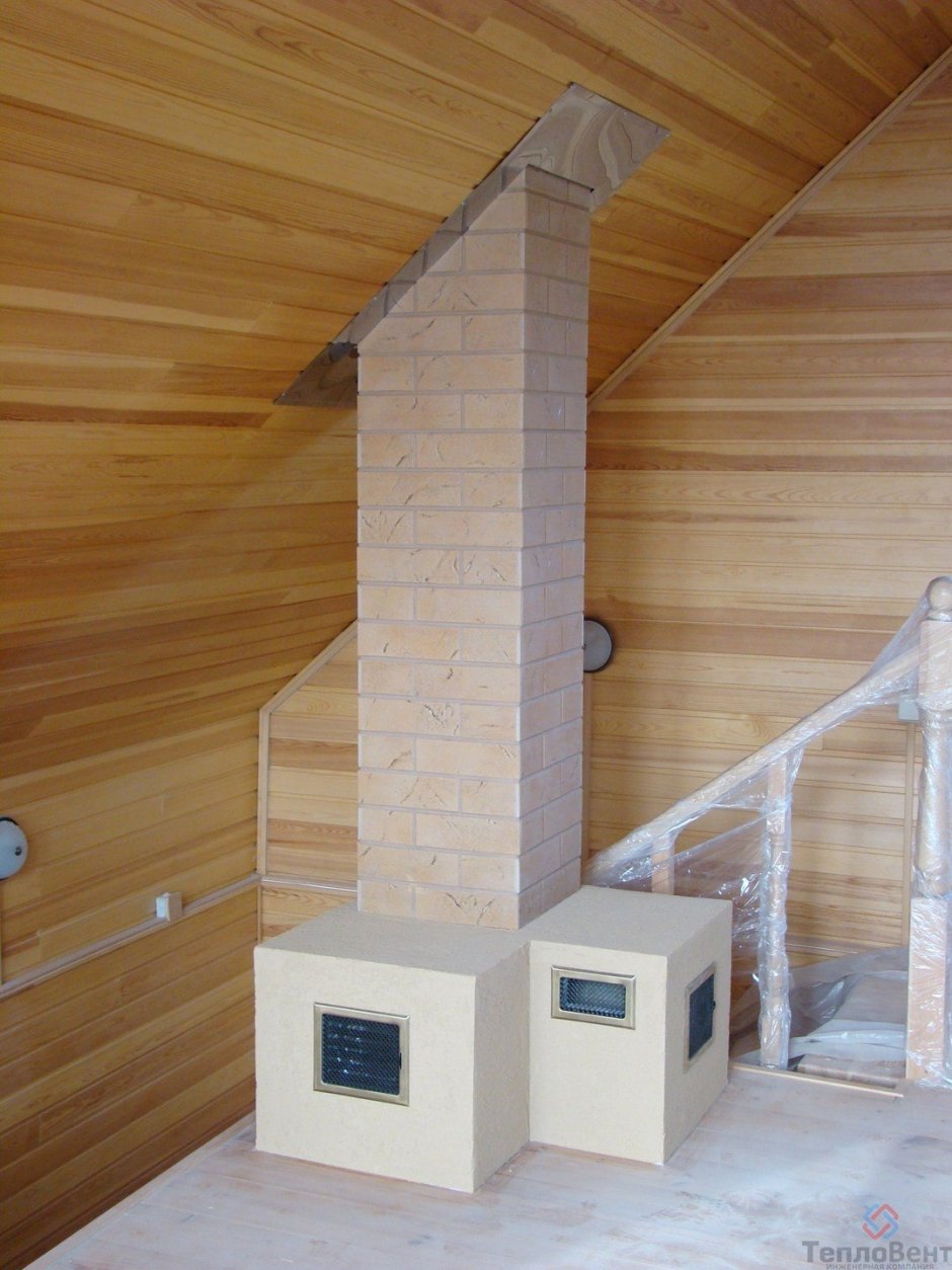 Отделка печной трубы
