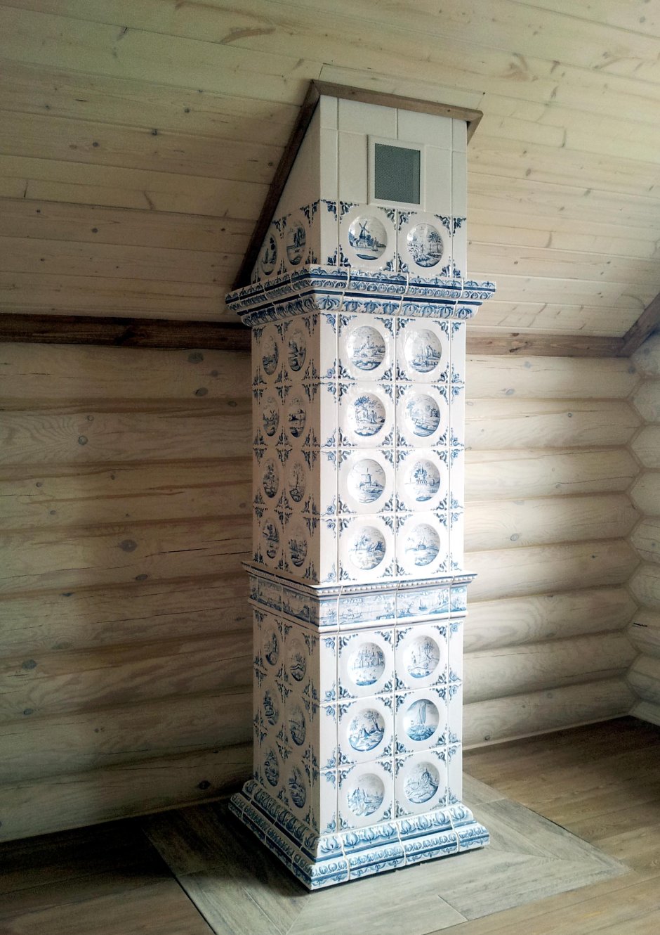 Отделка дымохода внутри дома