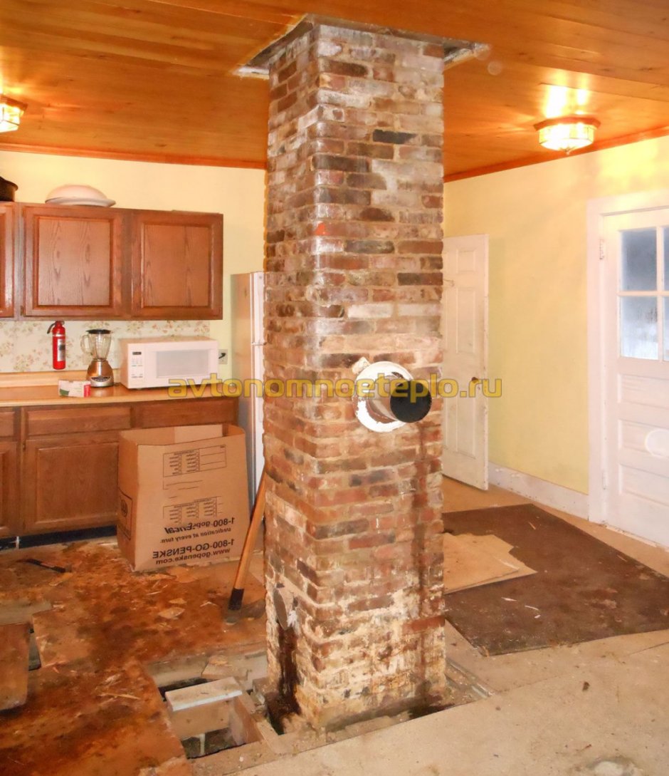 Отделка печной трубы